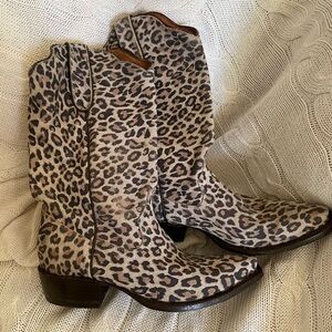 Leopard Print Women's Cowboy Boots